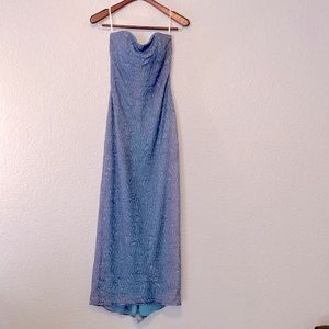 birthday wishes black barbie blue dress 2000s Size 6 Strapless Black Cocktail Dress main image 0